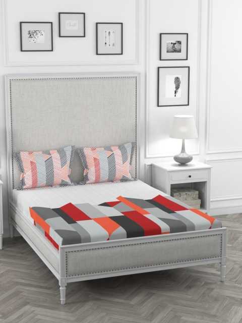 Portico New York Multicoloured Geometric 144 TC Cotton 1 King Bedsheet with 2 Pillow Covers, Multi
Portico New York Multicoloured Geometric 144 TC Cotton 1 King Bedsheet with 2 Pillow Covers, Multi