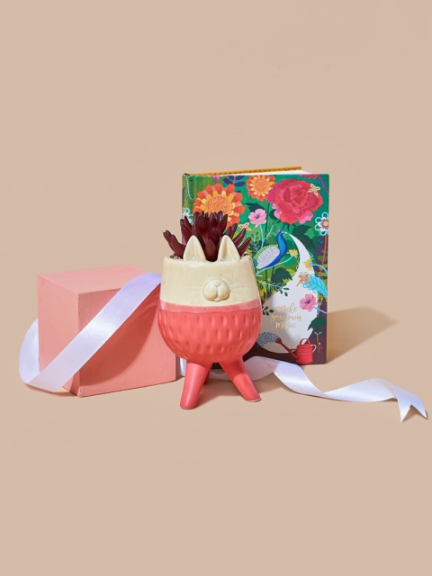 Chumbak Pink & Cream-Coloured Colourblocked Planter & Notebook My Cubicle Gift Box Set
Chumbak Pink & Cream-Coloured Colourblocked Planter & Notebook My Cubicle Gift Box Set