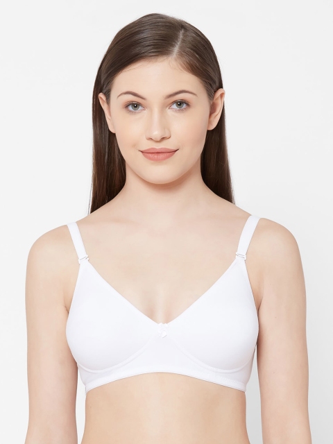 Juliet White Solid Non-Wired Non Padded Everyday Bra 010000300007320