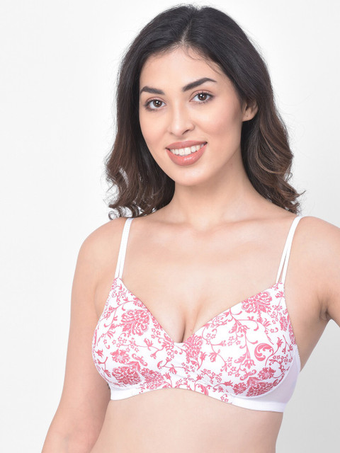 Clovia White & Pink Printed Non-Wired Lightly Padded T-shirt Bra BR1737F1836E
Clovia White & Pink Printed Non-Wired Lightly Padded T-shirt Bra BR1737F1836E