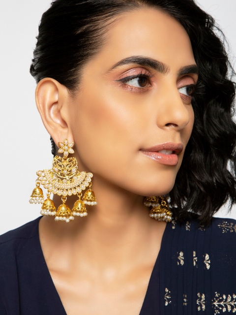 INDYA Gold-Plated Classic Chandbalis