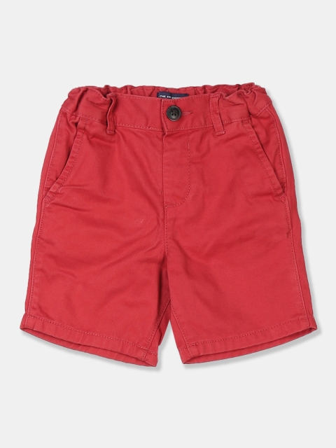 The Childrens Place Boys Red Solid Regular Fit Regular Shorts