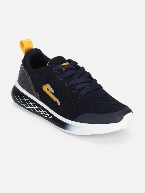 Columbus Men Navy Blue Mesh Running Shoes