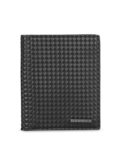 Police Men Black Solid Two Fold Wallet