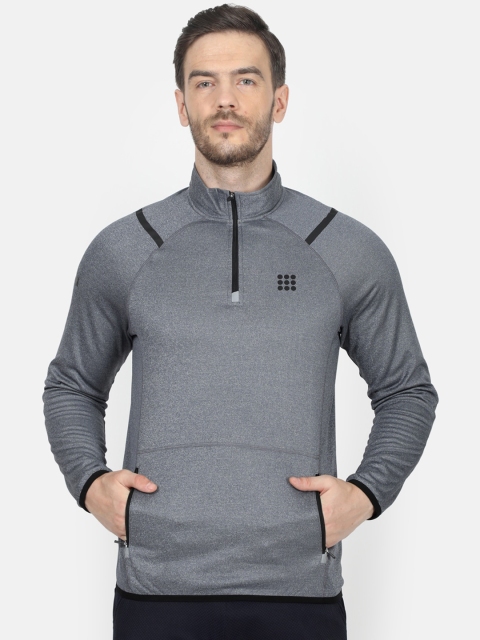 rock.it Men Grey Solid Sweatshirt