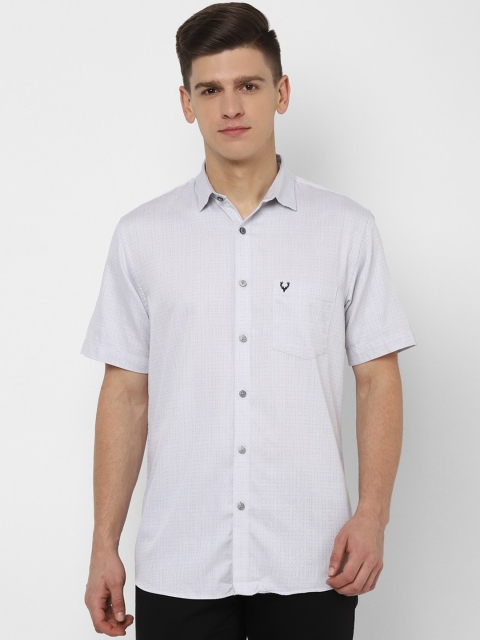 Allen Solly Men Grey Slim Fit Printed Casual Shirt