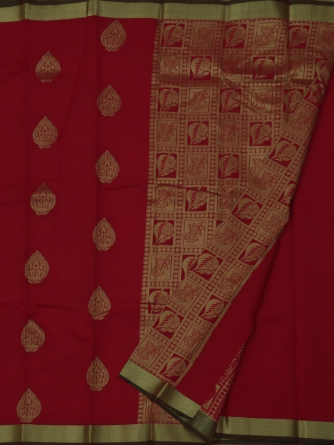 Pothys Red Printed Art Silk Saree