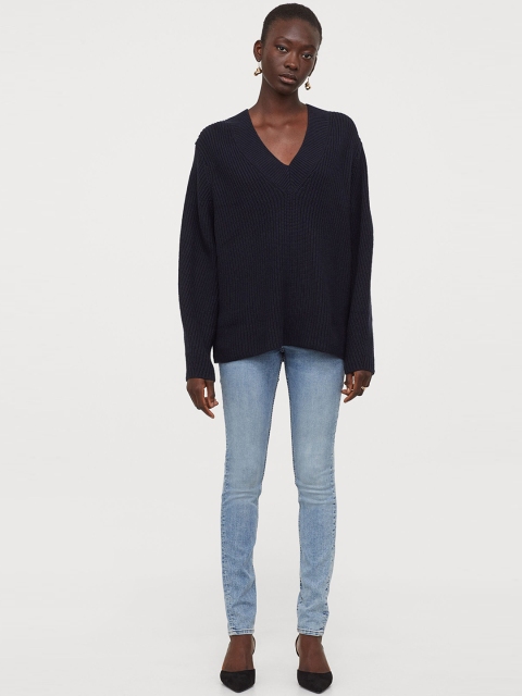H&M Women Blue Super Skinny Low Jeans