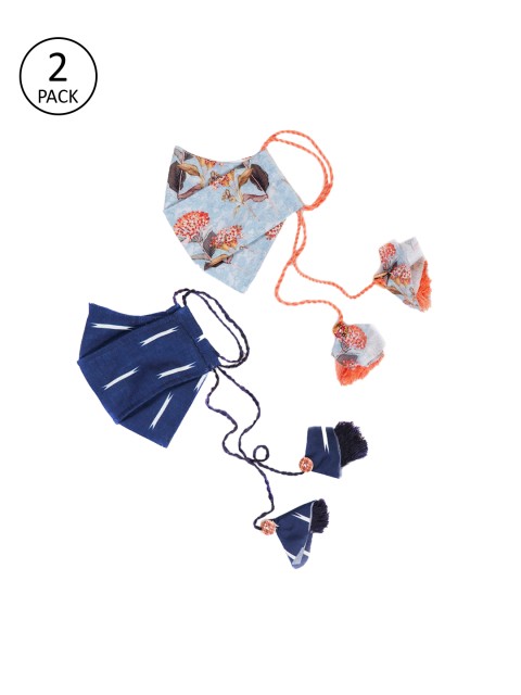 VASTRAMAY Kids Blue & Navy Blue Pack of 2 3-Ply Reusable Protective Outdoor Printed Mask With Potli Bag
VASTRAMAY Kids Blue & Navy Blue Pack of 2 3-Ply Reusable Protective Outdoor Printed Mask With Potli Bag