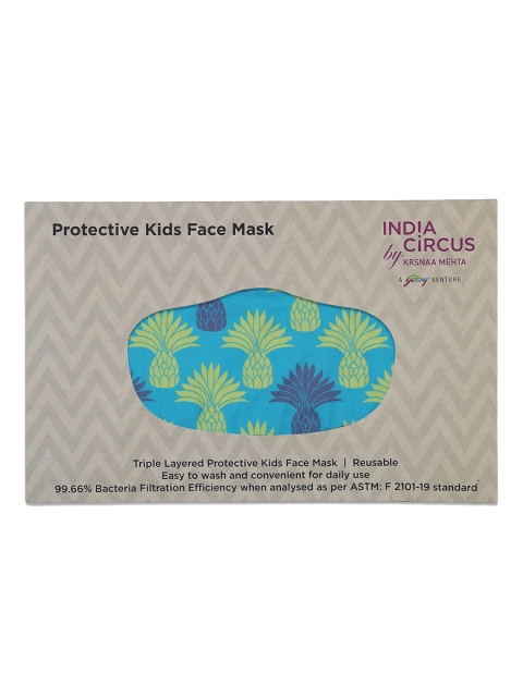 India Circus by Krsnaa Mehta Kids Blue & Green Pineapple Printed 3-Ply Big Protective Outdoor Face Mask
India Circus by Krsnaa Mehta Kids Blue & Green Pineapple Printed 3-Ply Big Protective Outdoor Face Mask