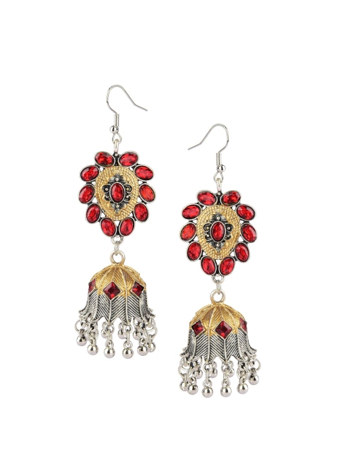 DESI COLOUR Multicoloured Dome Shaped Jhumkas, Multi