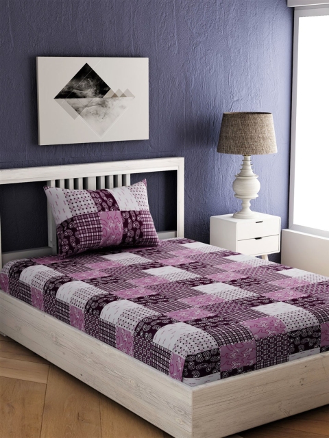 EverHOME Multicoloured Geometric 144 TC Cotton 1 Single Bedsheet with 1 Pillow Covers, Multi
EverHOME Multicoloured Geometric 144 TC Cotton 1 Single Bedsheet with 1 Pillow Covers, Multi