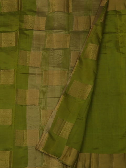 Pothys Olive Green Woven Design Jute Silk Saree