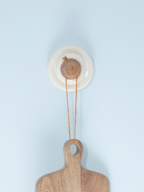 ellementry Cream Coloured Wooden Hook