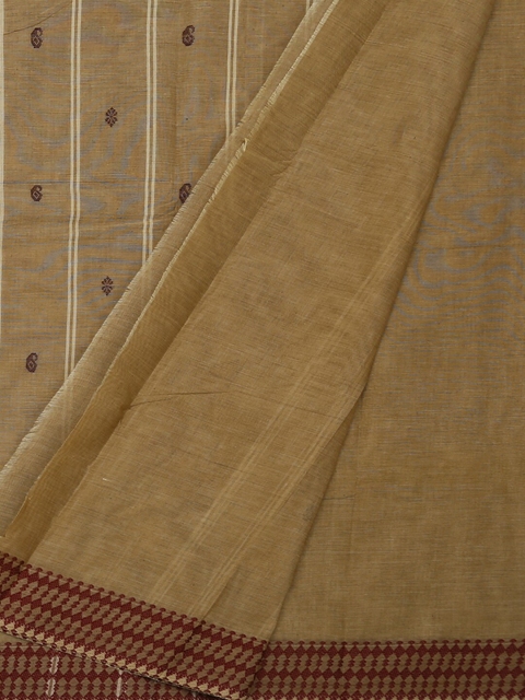 Pothys Brown Woven Design Pure Cotton Saree