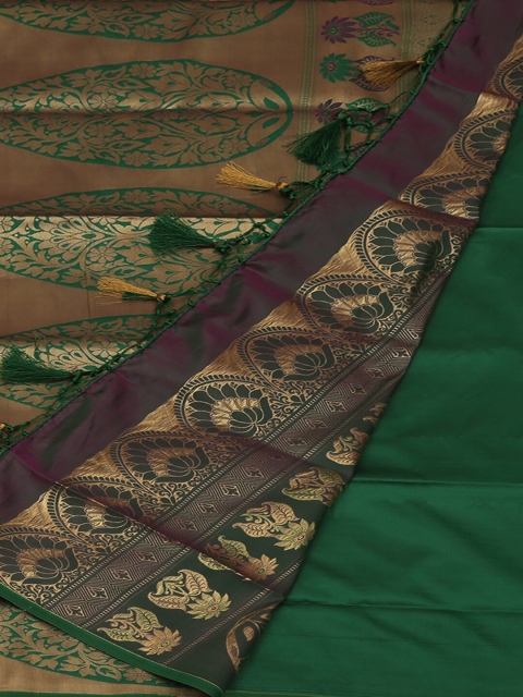 Pothys Pink & Green Art Silk Printed Saree