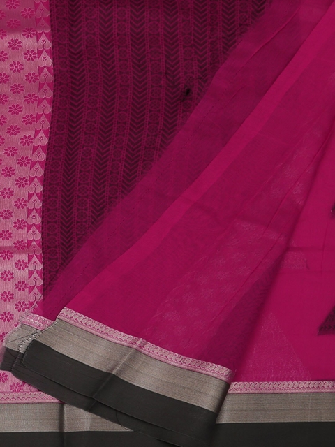 Pothys Pink Woven Design Silk Cotton Saree