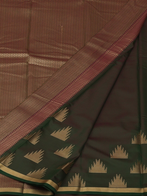 Pothys Red Solid Art Silk Saree