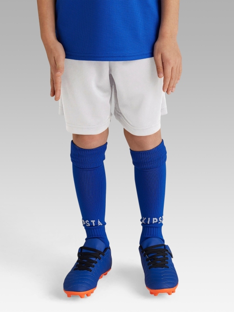 Kipsta By Decathlon Kids White Solid Football Shorts