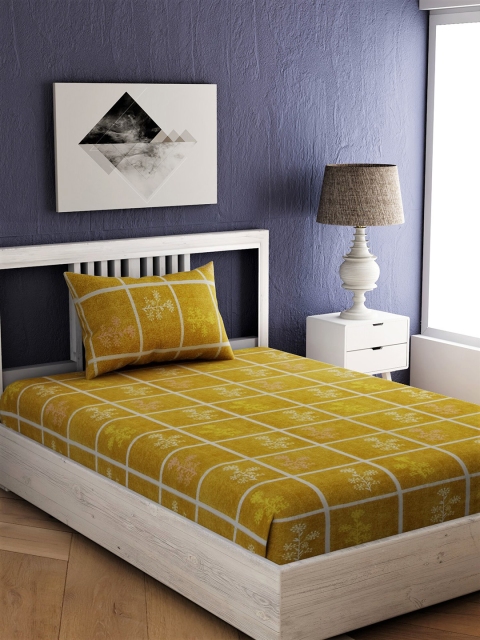 EverHOME Mustard Floral 144 TC Cotton 1 Single Bedsheet with 1 Pillow Cover
EverHOME Mustard Floral 144 TC Cotton 1 Single Bedsheet with 1 Pillow Cover