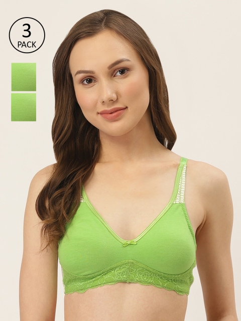 Inner Sense Pack Of 3 Green Solid Organic Cotton Non-Wired Non Padded Sustainable Everyday Bras
Inner Sense Pack Of 3 Green Solid Organic Cotton Non-Wired Non Padded Sustainable Everyday Bras