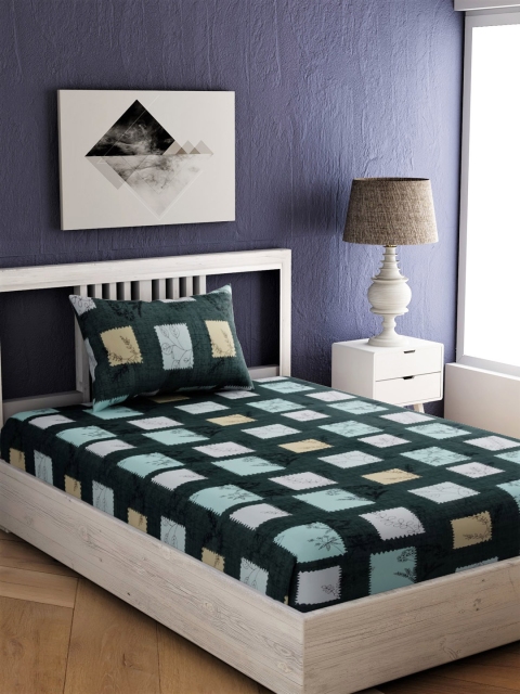 EverHOME Multicoloured Geometric 144 TC Cotton 1 Single Bedsheet with 1 Pillow Covers, Multi
EverHOME Multicoloured Geometric 144 TC Cotton 1 Single Bedsheet with 1 Pillow Covers, Multi