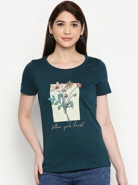 Honey by Pantaloons Women Green Printed Round Neck T-shirt
Honey by Pantaloons Women Green Printed Round Neck T-shirt
