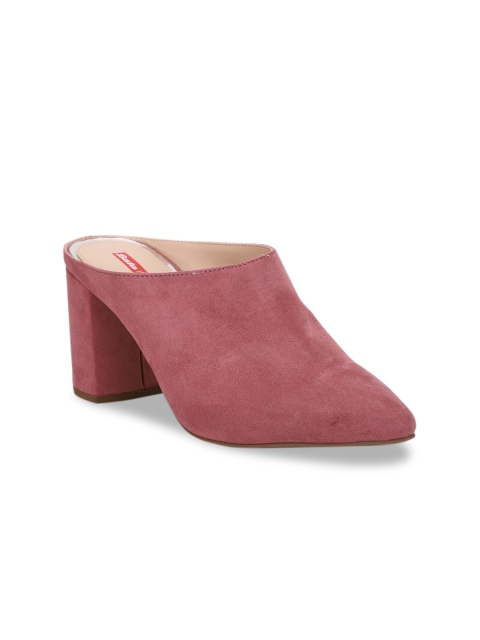 Bata Women Pink Solid Block Heels