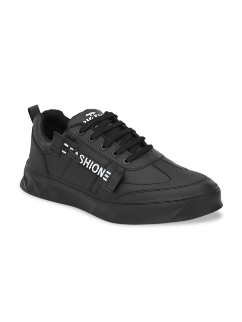 Big Fox Men Black Solid Lightweight Sneakers