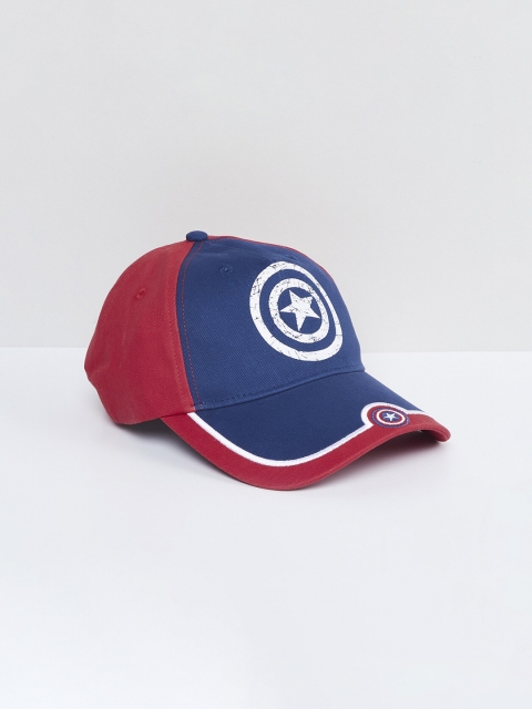 max Boys Blue & Red Colourblocked Snapback Cap