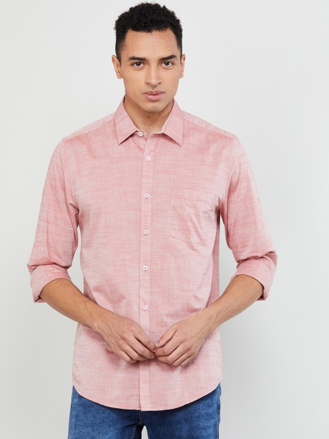 max Men Red Regular Fit Solid Casual Shirt