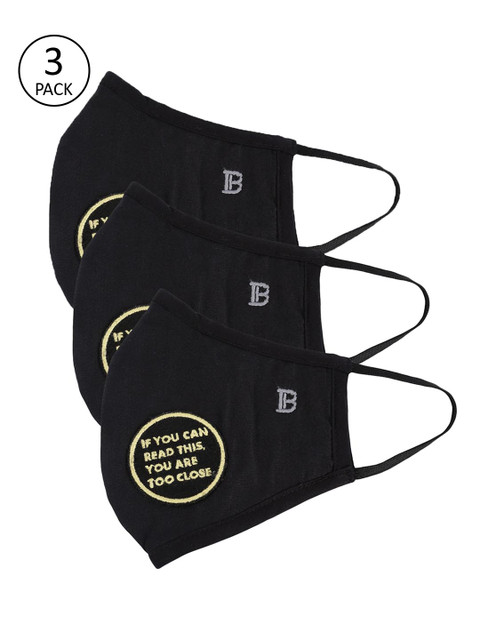 Bene Kleed Pack Of 3 Black & Yellow Embroidered 5-Ply Reusable Protective Outdoor Masks
Bene Kleed Pack Of 3 Black & Yellow Embroidered 5-Ply Reusable Protective Outdoor Masks