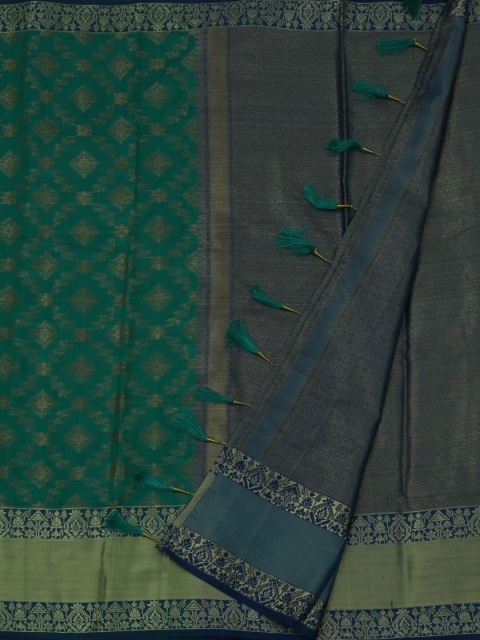 Pothys Green Woven Design Jute Silk Saree