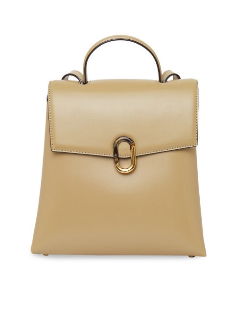 CHARLES & KEITH Women Khaki Solid Backpack