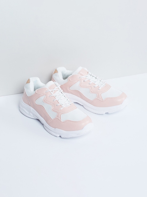 max Women White PU Training or Gym Shoes