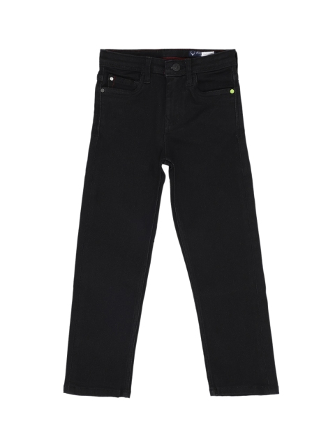 Allen Solly Junior Boys Black Slim Fit Mid-Rise Clean Look Jeans