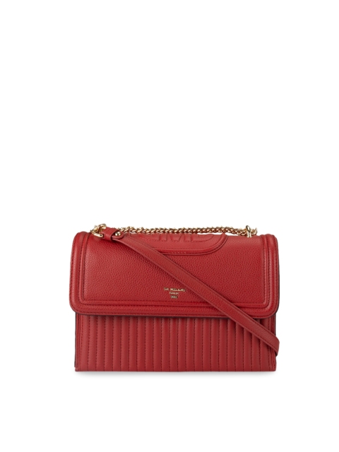 Da Milano Red Textured Sling Bag