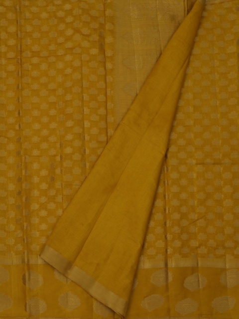 Pothys Yellow Woven Design Jute Silk Saree