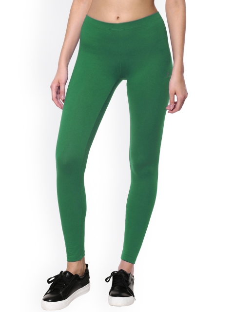 Women's Gym Leggings Slim Fit Salto 100 - Olive Green