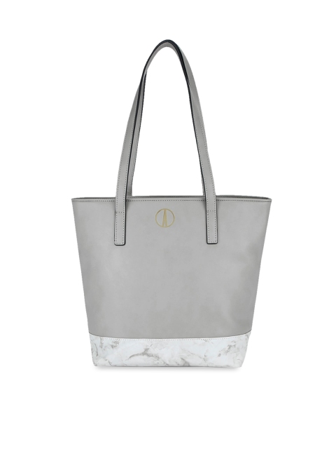 AND Grey Solid Tote Bag