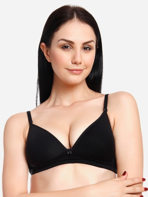 Innocence Black Solid Beginners Bra BBAPLIN36529_28B
