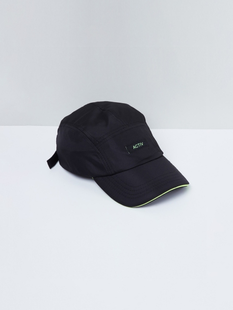 max Men Black Solid Baseball Cap