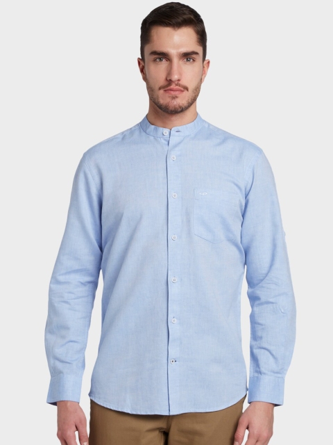 ColorPlus Men Blue Slim Fit Solid Casual Shirt