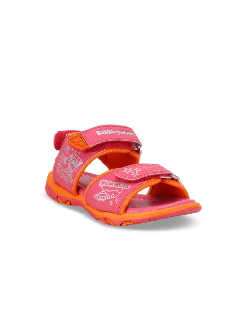 Bubblegummers Girls Pink & Orange Sports Sandal