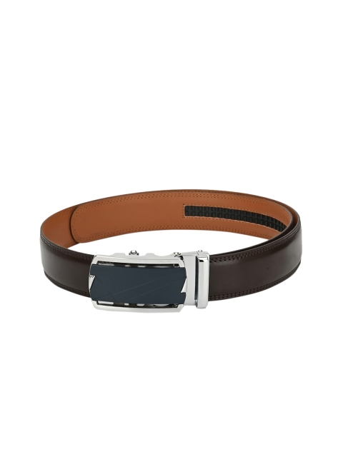 Pacific Gold Men Brown Solid Leather Belt