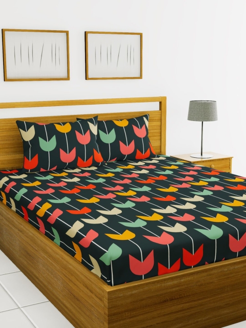 BIANCA Multicoloured Abstract 150 TC Cotton 1 Extra Large Bedsheet with 2 Pillow Covers, Multi
BIANCA Multicoloured Abstract 150 TC Cotton 1 Extra Large Bedsheet with 2 Pillow Covers, Multi