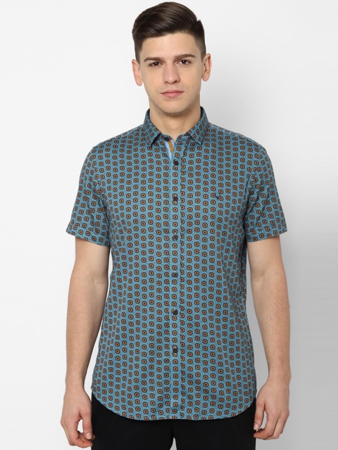 Allen Solly Men Blue Slim Fit Printed Casual Shirt