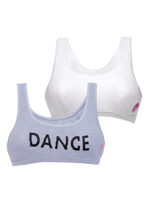 DChica Girls Pack Of 2 Non-Wired Non Padded Beginner Sports Bras DCBRNV6368/xxs, Grey melange
DChica Girls Pack Of 2 Non-Wired Non Padded Beginner Sports Bras DCBRNV6368/xxs, Grey melange