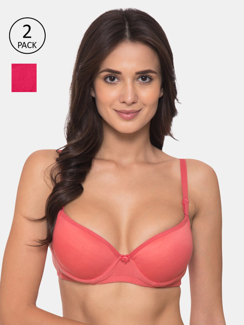 KOMLI Pack Of 2 Solid Underwired Heavily Padded Everyday Bra K-914-CRL-2PC-DPK--30B, Peach
KOMLI Pack Of 2 Solid Underwired Heavily Padded Everyday Bra K-914-CRL-2PC-DPK--30B, Peach