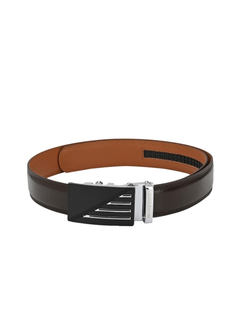 Pacific Gold Men Brown Solid Leather Belt